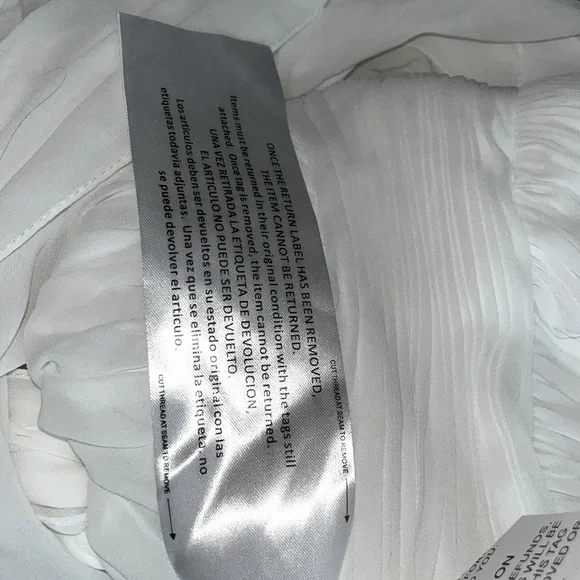 Mac Duggal NWT Chiffon Cross Ruched Top Full Tiered length Wide Leg Jumpsuit XS - Picture 9 of 9